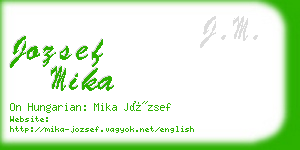 jozsef mika business card